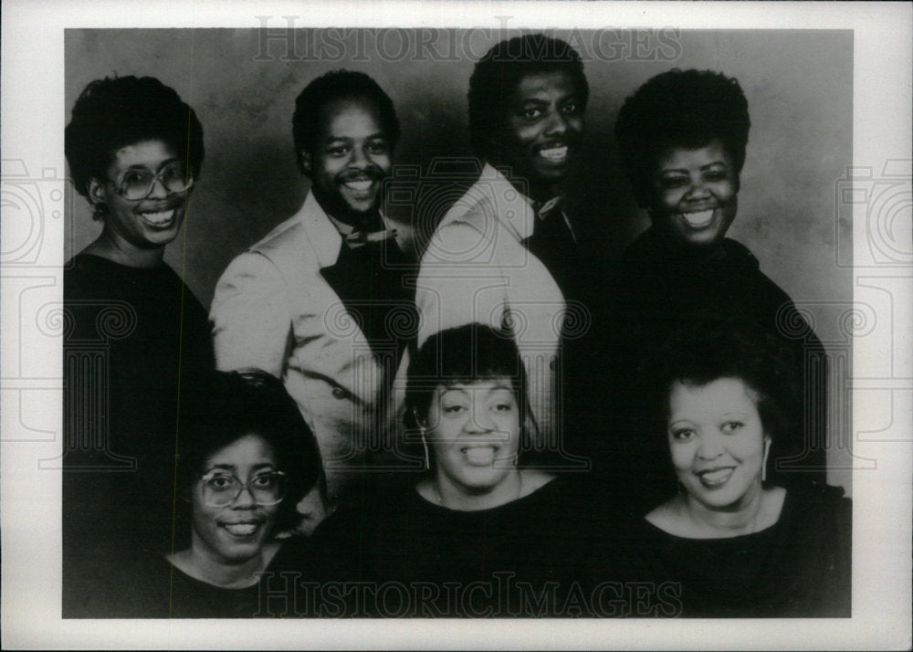 1986 Press Photo Celebration Gospel Renaissance Seven - Historic Images