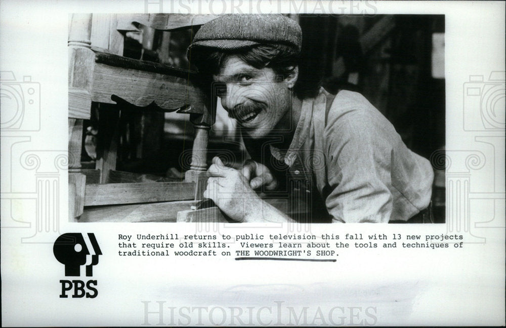 1986 Press Photo Roy Underhill Woodcraft Washington DC - Historic Images