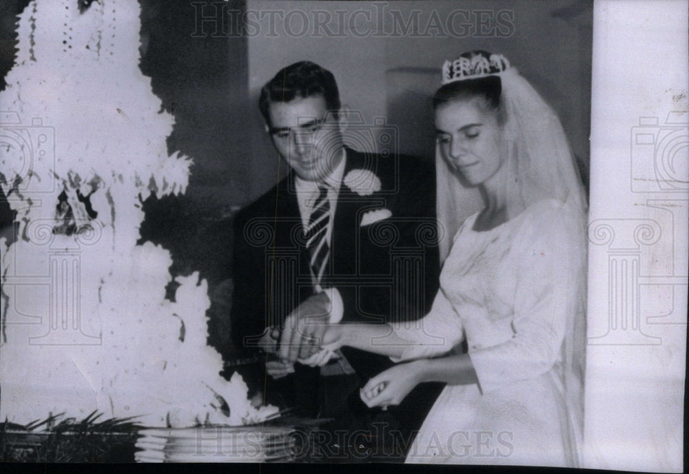 1960 Press Photo Navy Lt Alvin Ward Smith Laura wedding - Historic Images