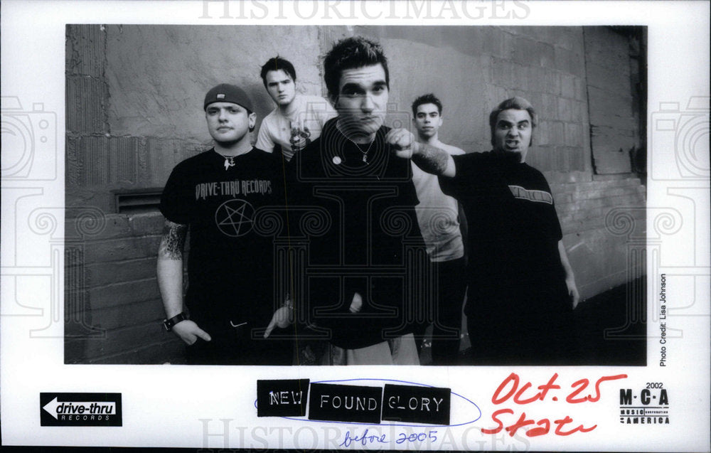 2005 Press Photo New Found Glory Jordan Pundik Cyrus - Historic Images