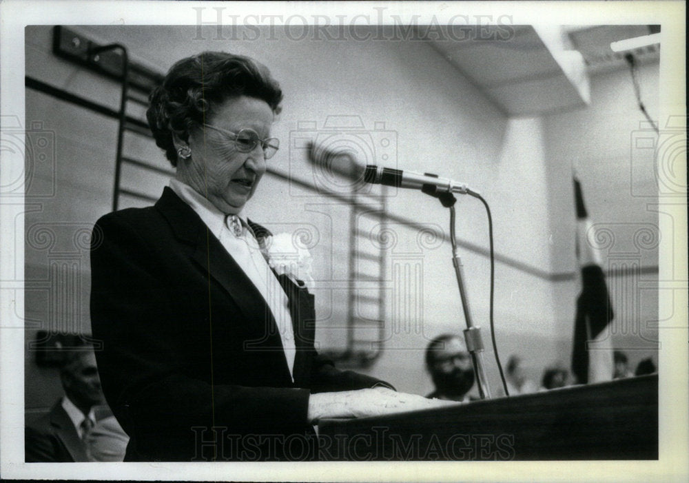 1979 Press Photo Ruth Dalton New Aurora Speak School - Historic Images