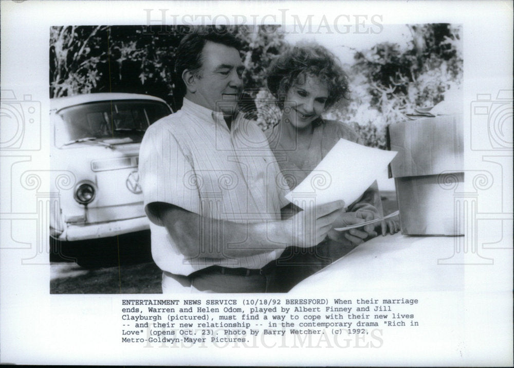 1993 Press Photo Albert Finney Elene Odom Warren news - Historic Images