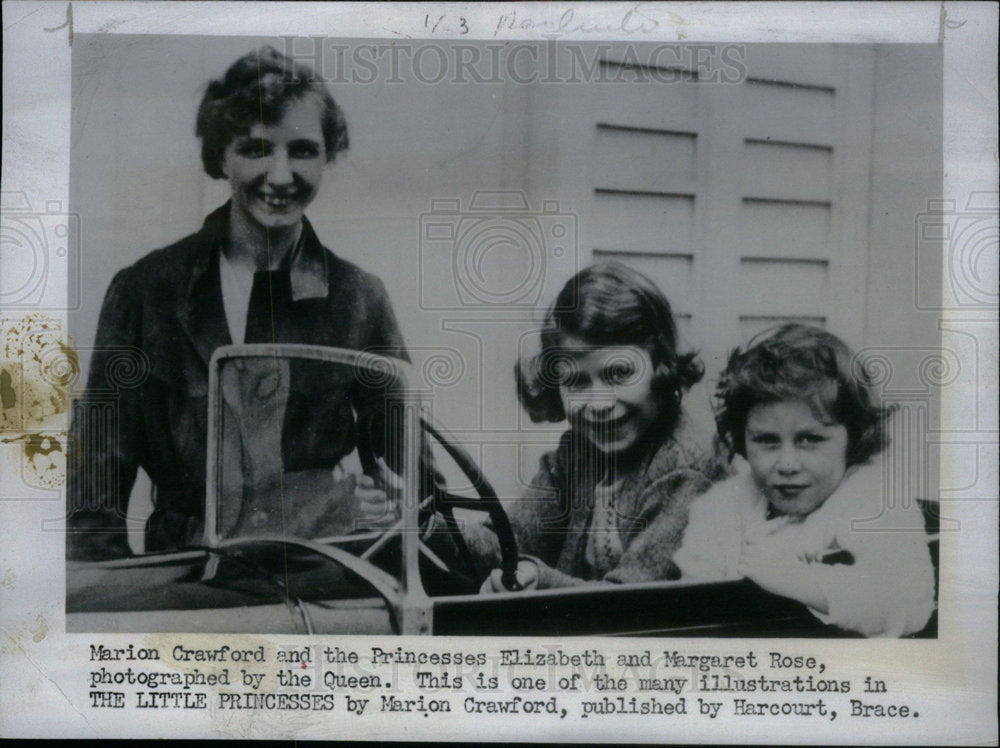 1950 Press Photo Marion Crawford Elizabeth Margaret - Historic Images