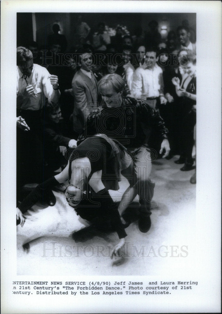 1990 Press Photo Jeff James Laura Herring Forbidden - Historic Images