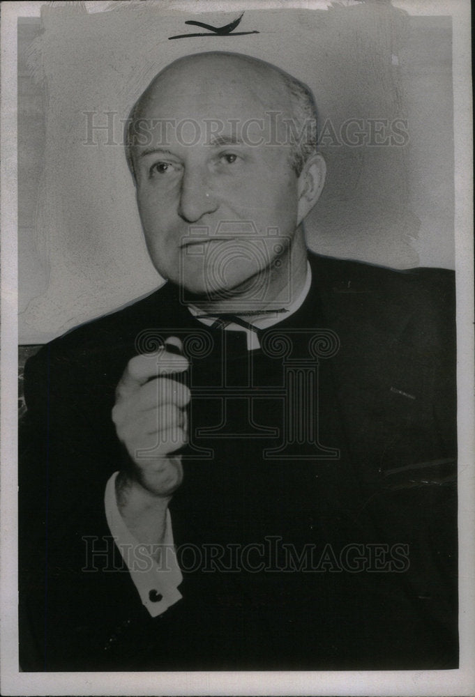 1960 Press Photo Rev John Oesterreicher Professor Art - Historic Images