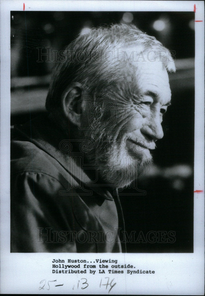 1985 Press Photo John Huston actor director Hollywood - Historic Images