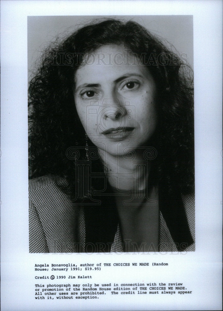 1991 Press Photo Angela Bonavoglia Choices We Made poet - Historic Images