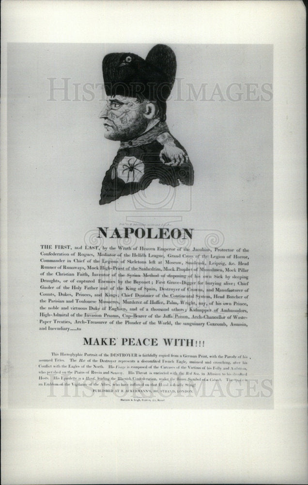 1964 Press Photo Napolean Bonaparte French Leader - Historic Images