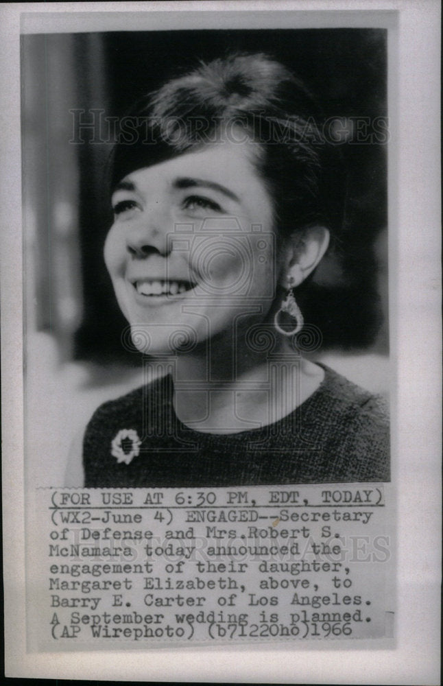 1966 Press Photo Robert McNamara engagement daughter - Historic Images