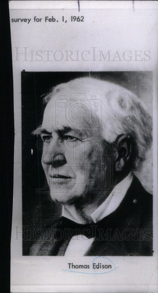 1977 Copy Photo of Thomas Edison - Historic Images