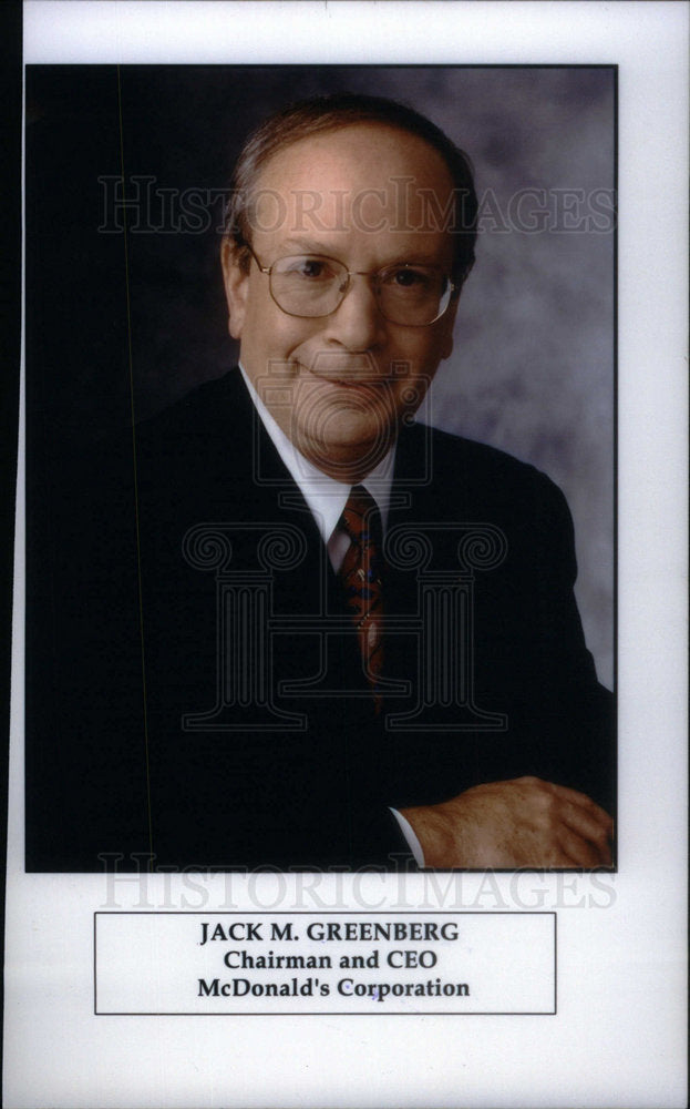 1999 Press Photo Jack M. Greenberg CEO McDonald&#39;s - Historic Images