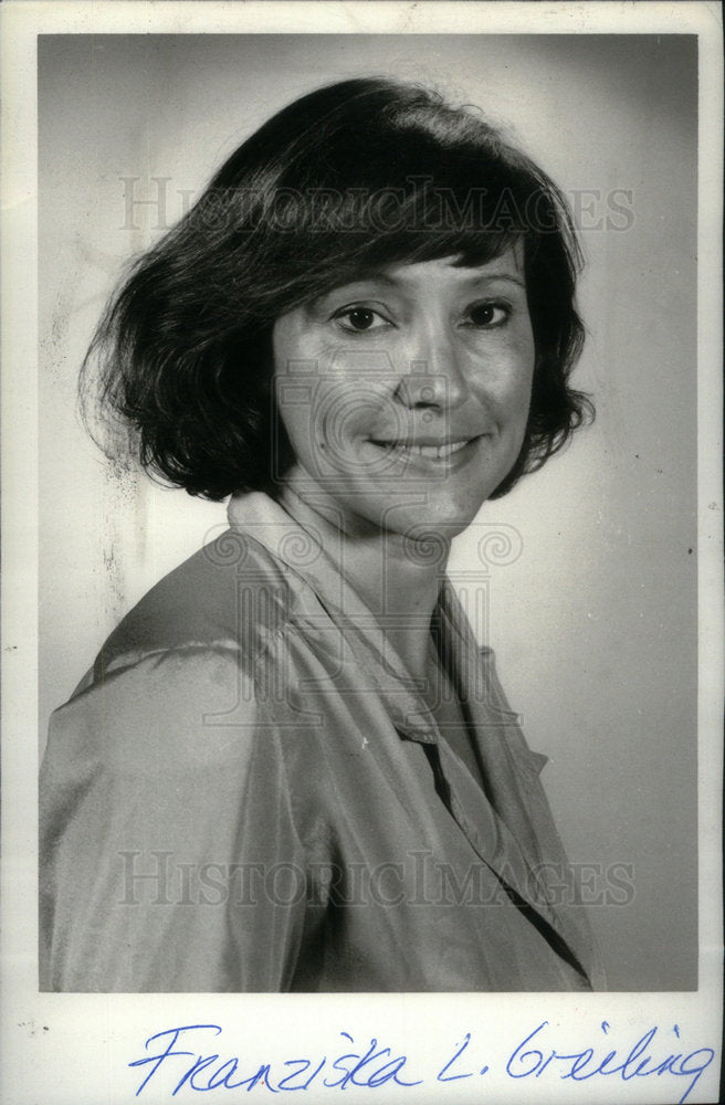 1980 Press Photo Franziska Greiling Newswriter - Historic Images