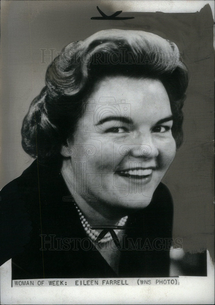 1961 Press Photo Eileen Farrell Soprano Woman of Week - Historic Images