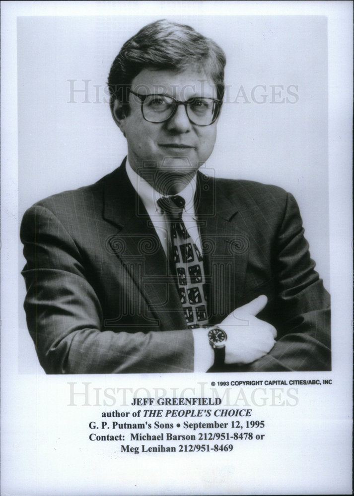 1995 Press Photo Jeff Greenfield American Author - Historic Images