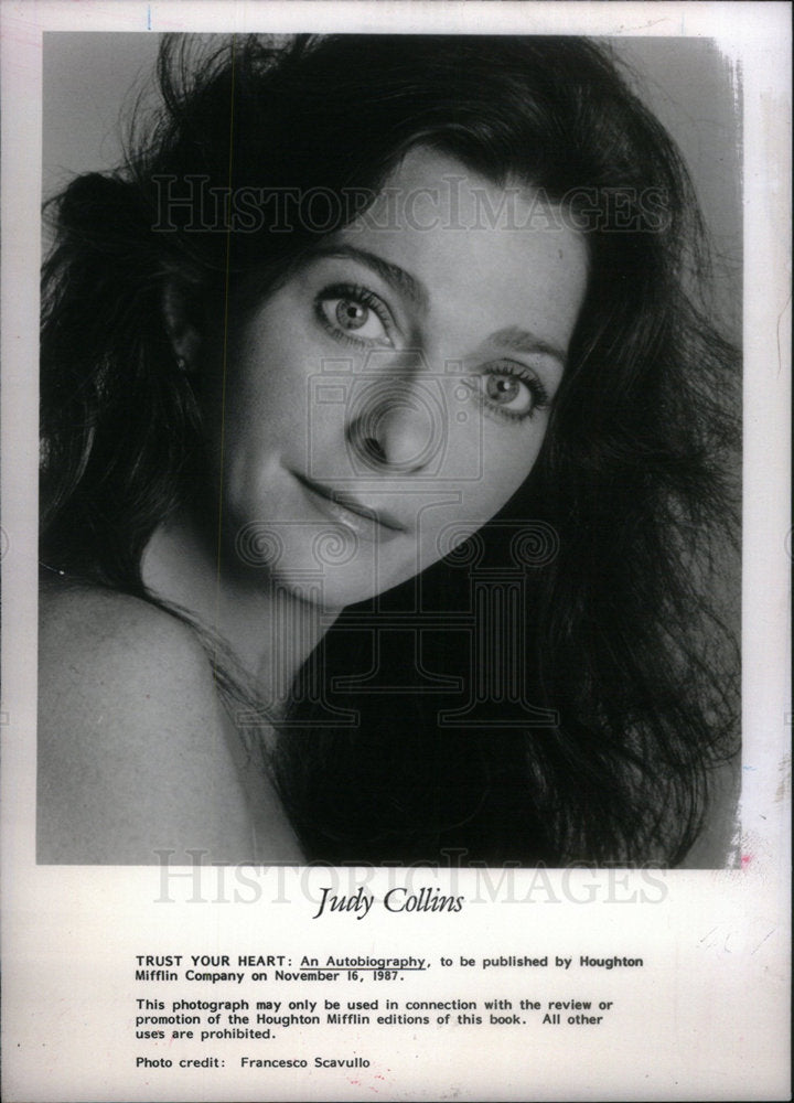 1988 Press Photo Judy Collins Autobio. Trust Heart - Historic Images