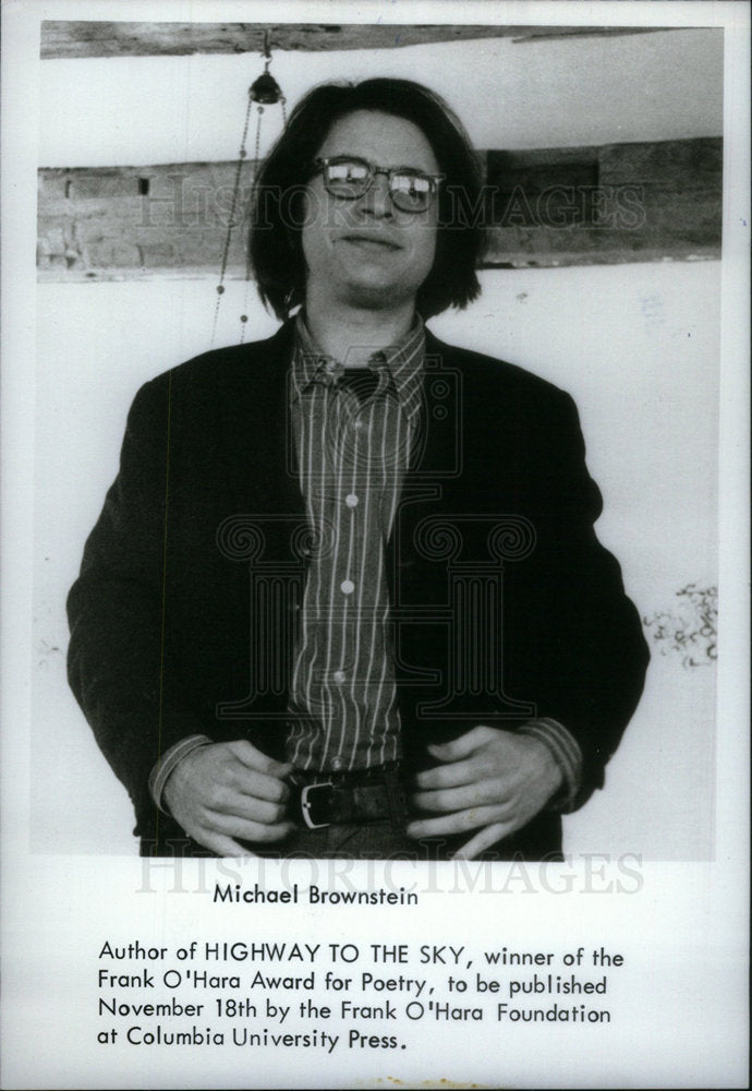 1970 Press Photo Sky Author Brownstein Michael - Historic Images