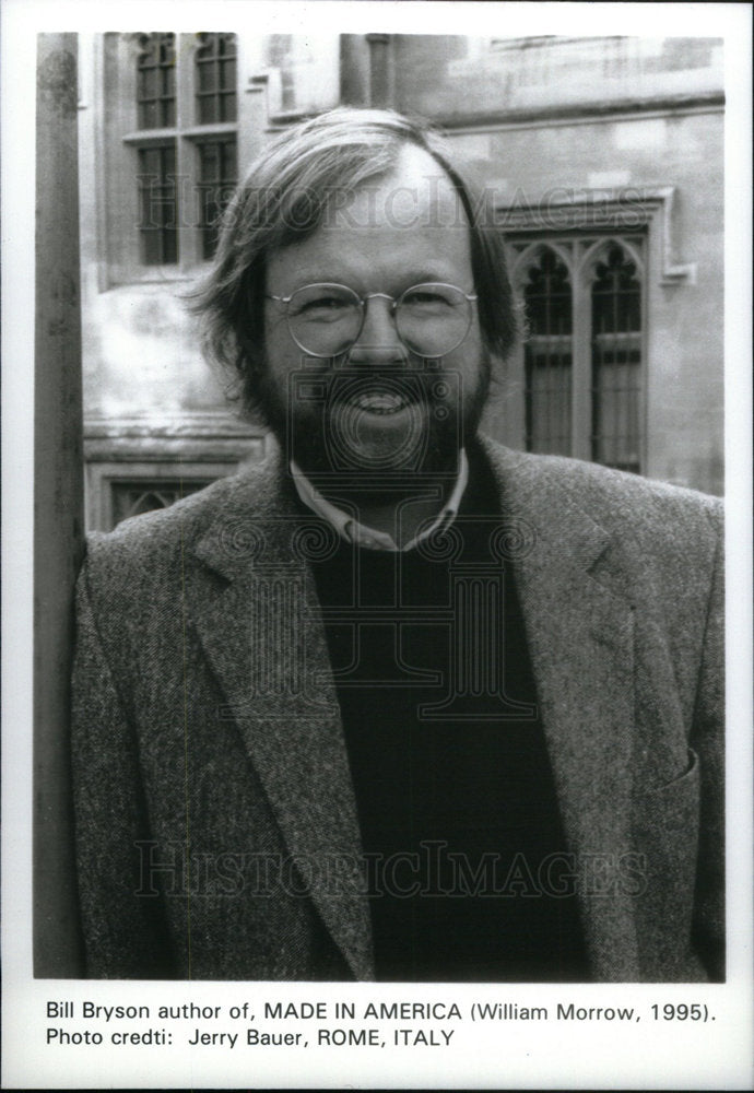 1995 Press Photo America Author Bill Bryson - Historic Images