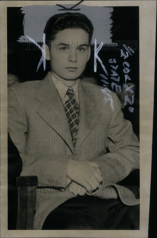 1944 Press Photo David Filgas Michigan Murder Accused - Historic Images