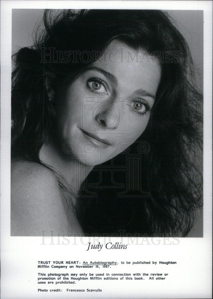 1987 Press Photo Judy Collins Trust Heart - Historic Images