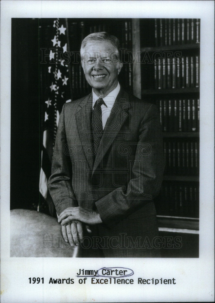 1991 Press Photo Jimmy Carter President United States - Historic Images