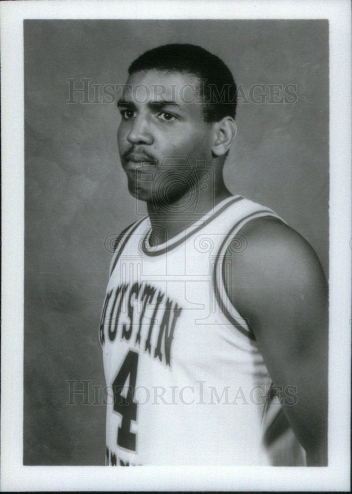 1983 Press Photo Lenny Manning Basketball Captain APSU - Historic Images