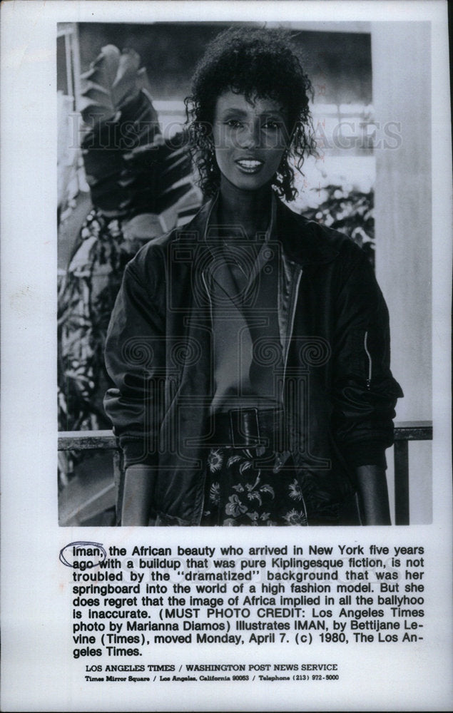 1981 Press Photo Iman - Historic Images