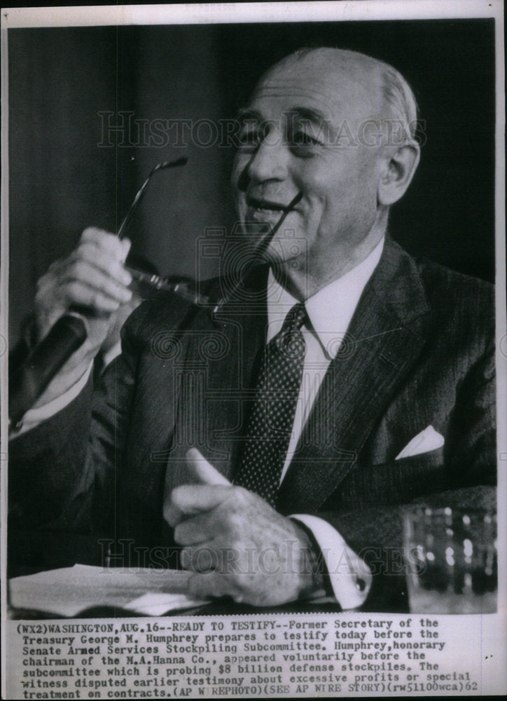 1962 Photo Secretary Of The Treasury George Humphrey - Historic Images