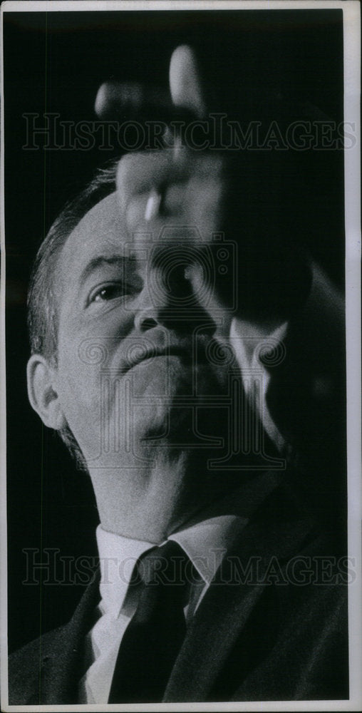 1968 Press Photo Vice President Hubert Humphrey - Historic Images