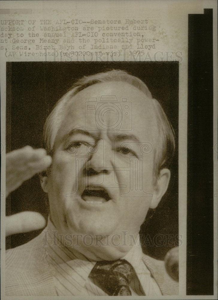 1975 Press Photo Hubert H. Humphrey - Historic Images