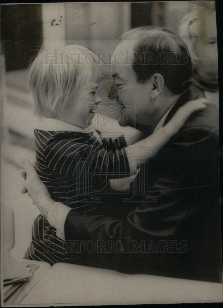 1968 Press Photo Vice President Hubert Humphrey - Historic Images