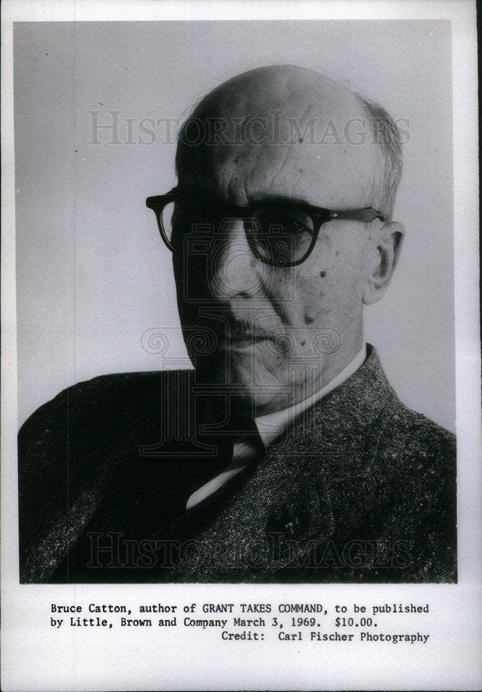 1969 Press Photo Charles Bruce Catton Civil War Author - Historic Images