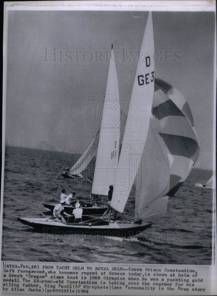 1960 Press Photo Prince Constantine Greece Olympics - Historic Images