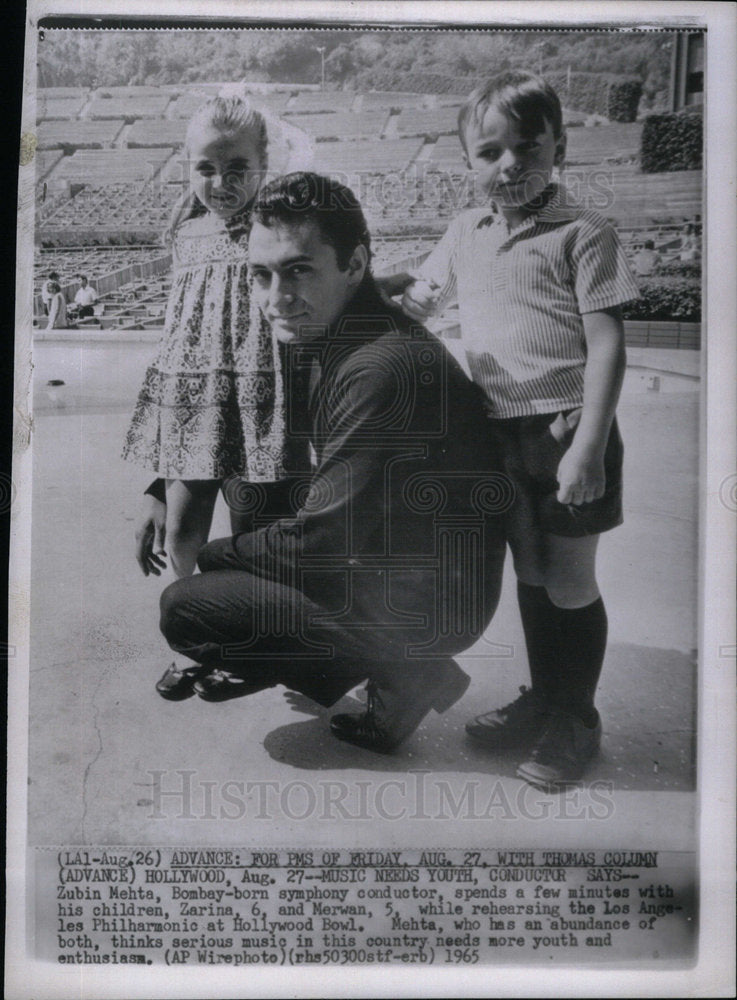 1965 Press Photo Symphony Conductor Zubin Mehta - Historic Images