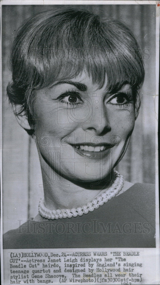 1963 Press Photo Actress Janet Leigh - Historic Images