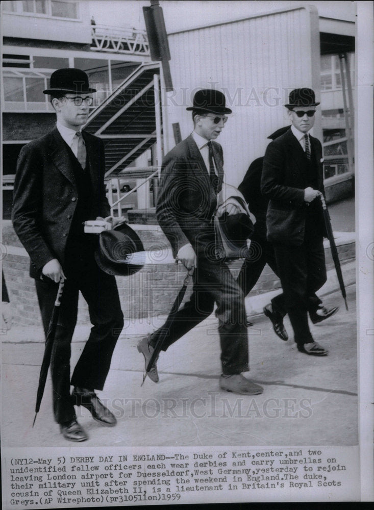 1959 Press Photo Duke of Kent - Historic Images