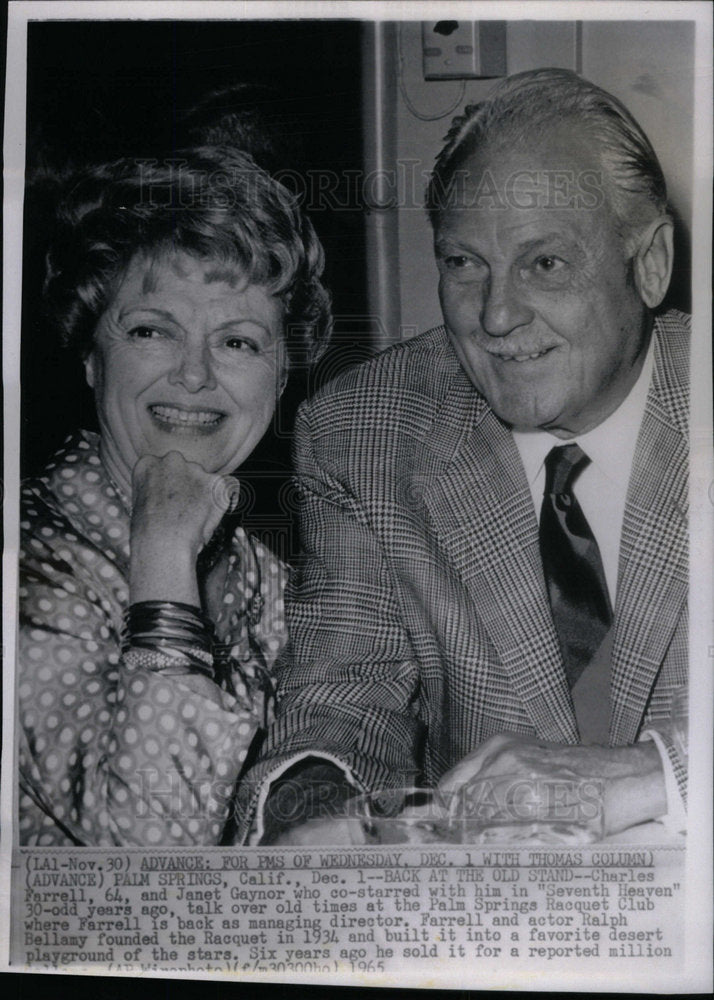 1965 Press Photo Charles Farrell - Historic Images