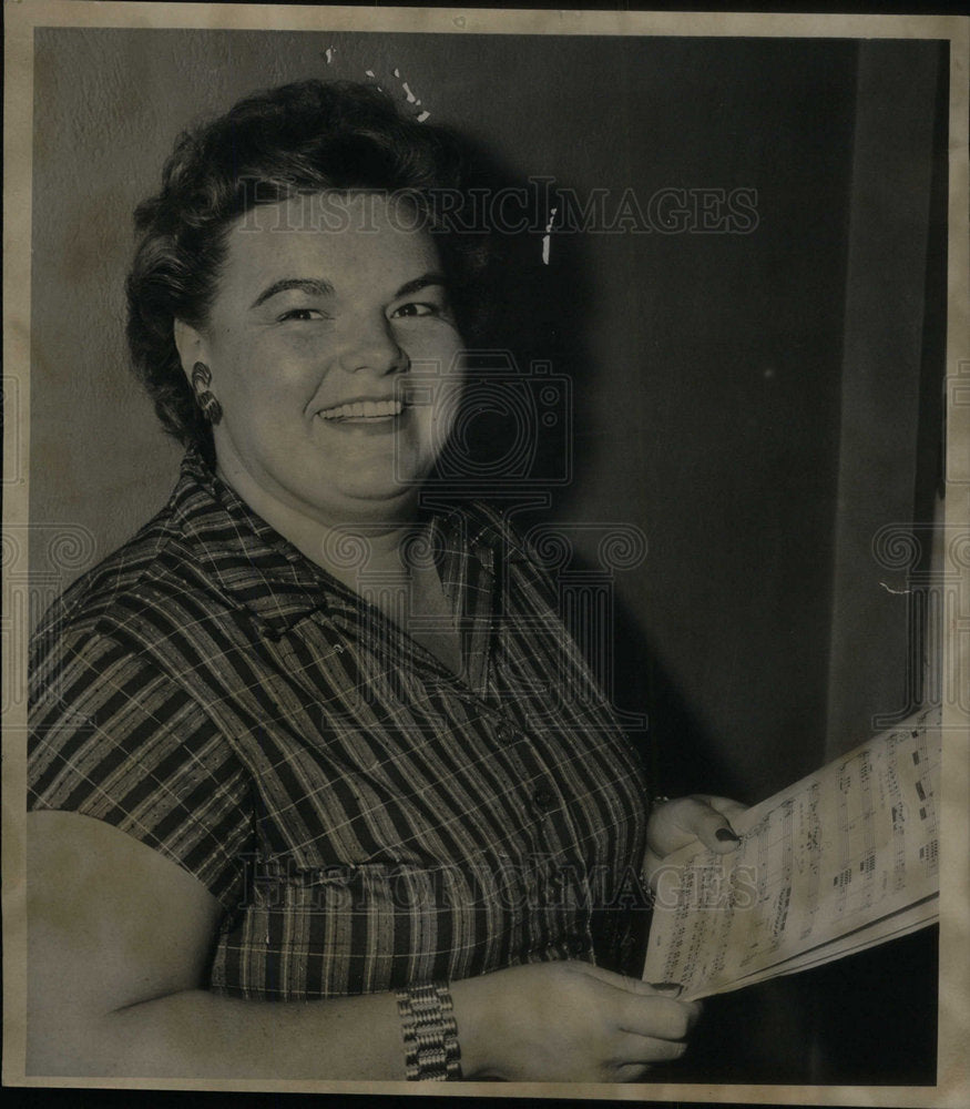 1956 Press Photo Singer Eileen Farrell Denver Symphony - Historic Images