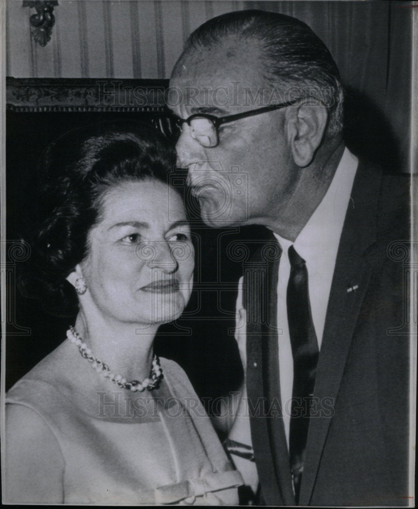 1964 Press Photo Mr./Mrs. Lyndon B Johnson/US President - Historic Images