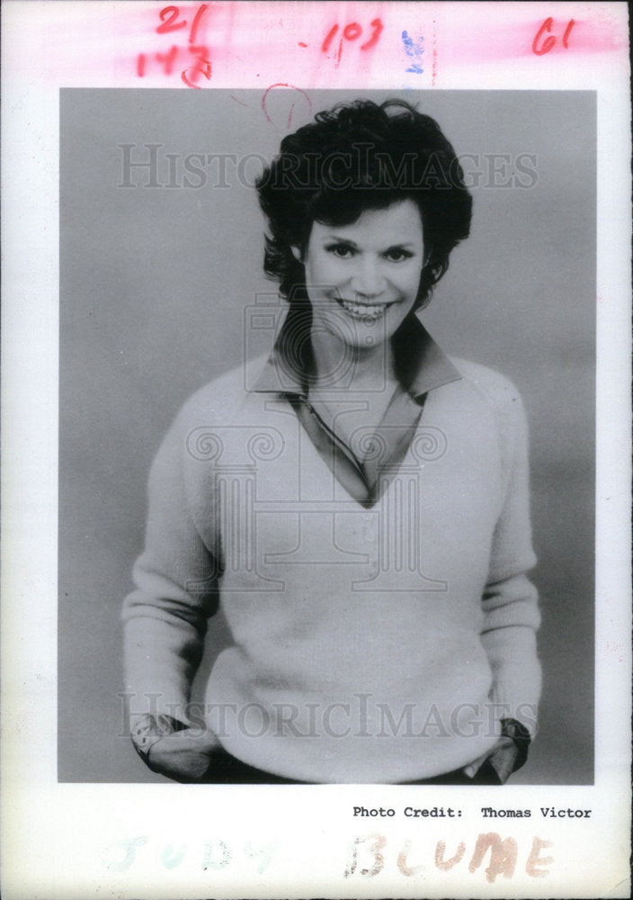 1987 Press Photo Children&#39;s Author Judy Blume - Historic Images