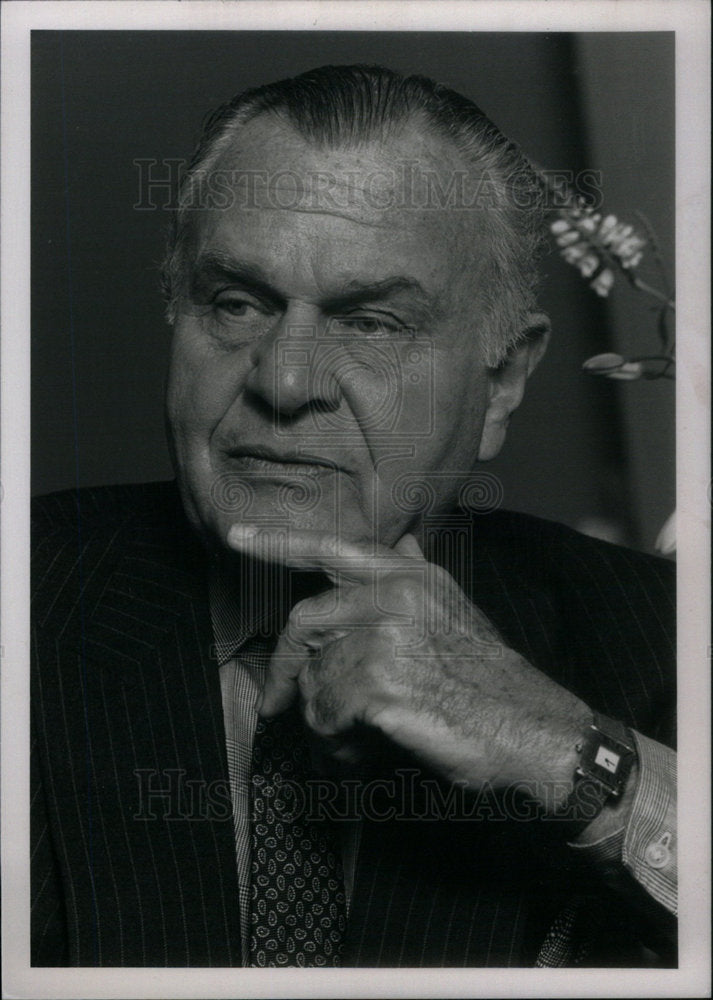 1990 Press Photo Fashion Designer Bill Blass - Historic Images