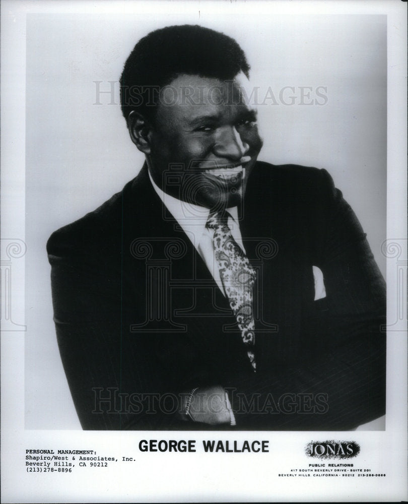 1991 Press Photo Entertainer George Wallace Promo Shot - Historic Images