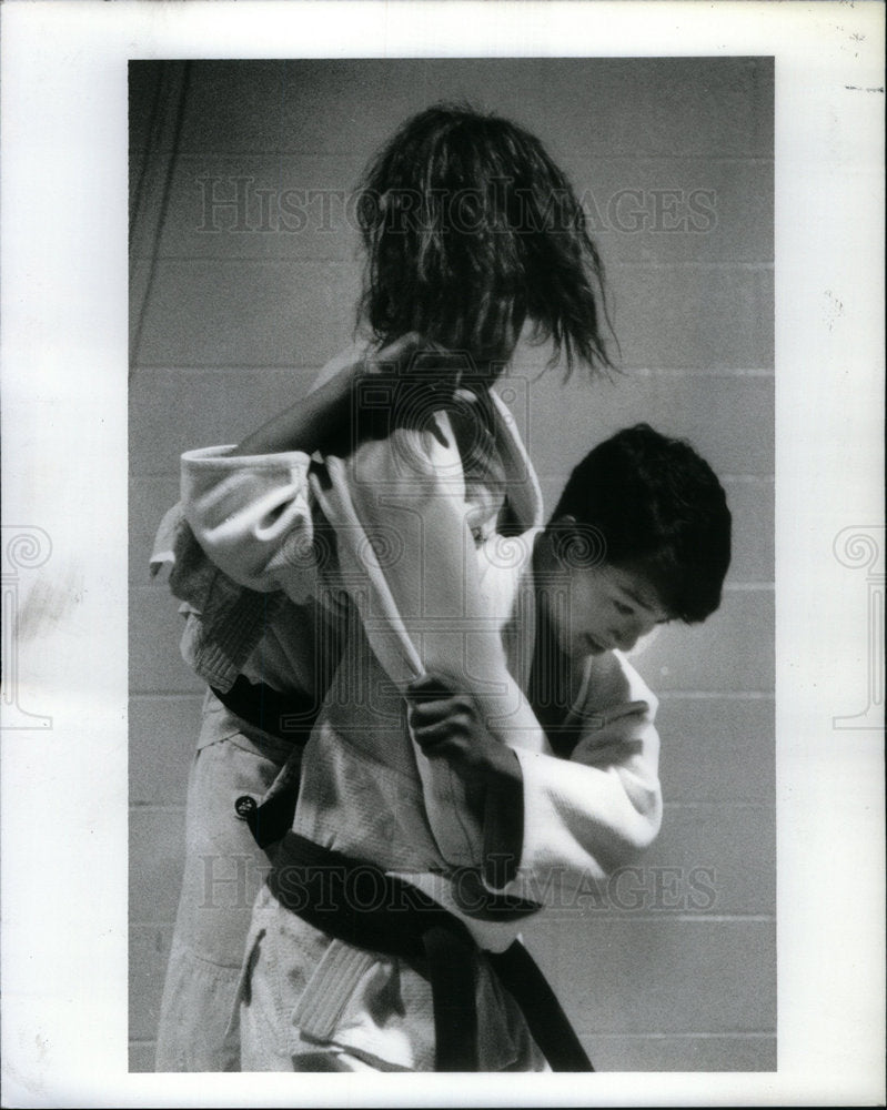 1991 Press Photo Takanobu Watanabe Judo Caron Catana - Historic Images