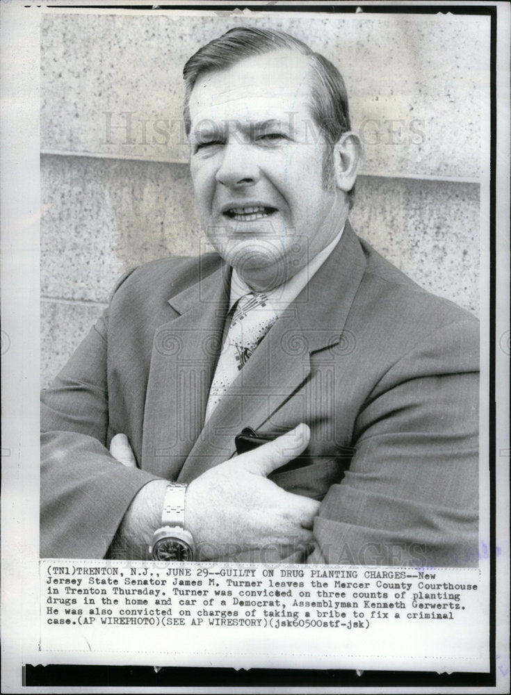 1973 Press Photo James Tuner politician Senator court - Historic Images