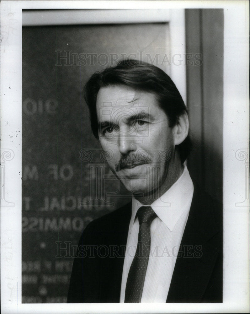 1985 Press Photo Judge Tenure Commission Meeting - Historic Images