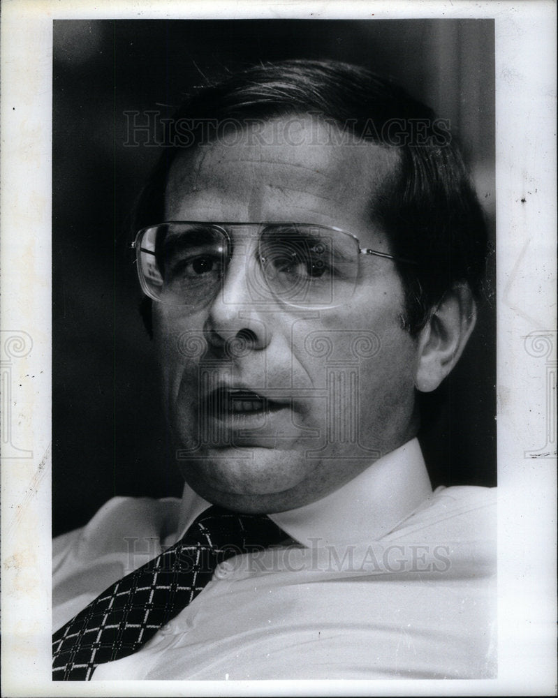 1983 Press Photo William Agee CEO Bendix Corporation - Historic Images