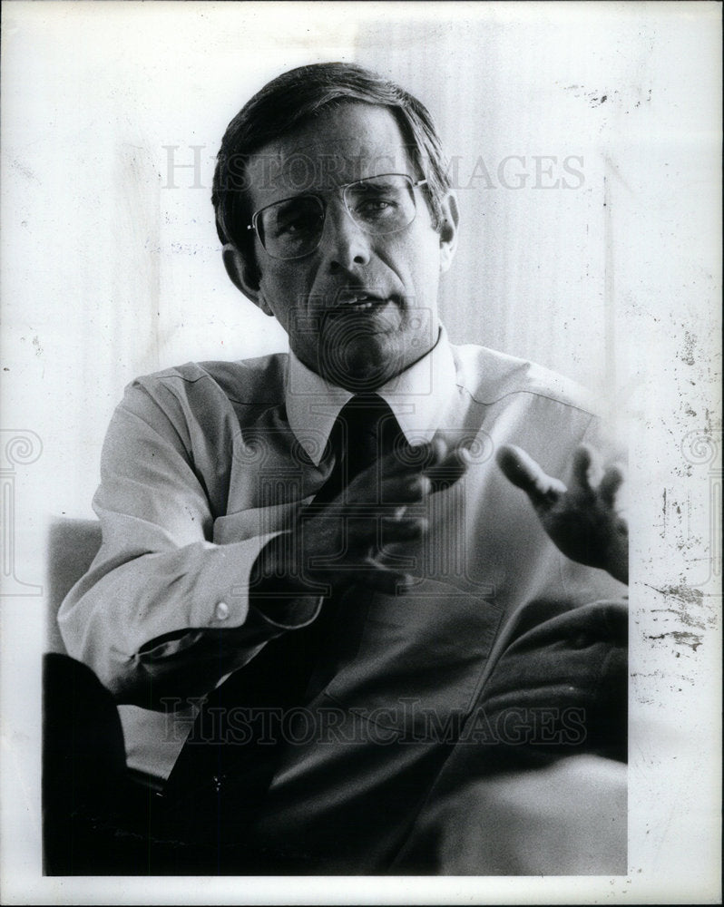 1981 Press Photo William Agee Business Executive - Historic Images