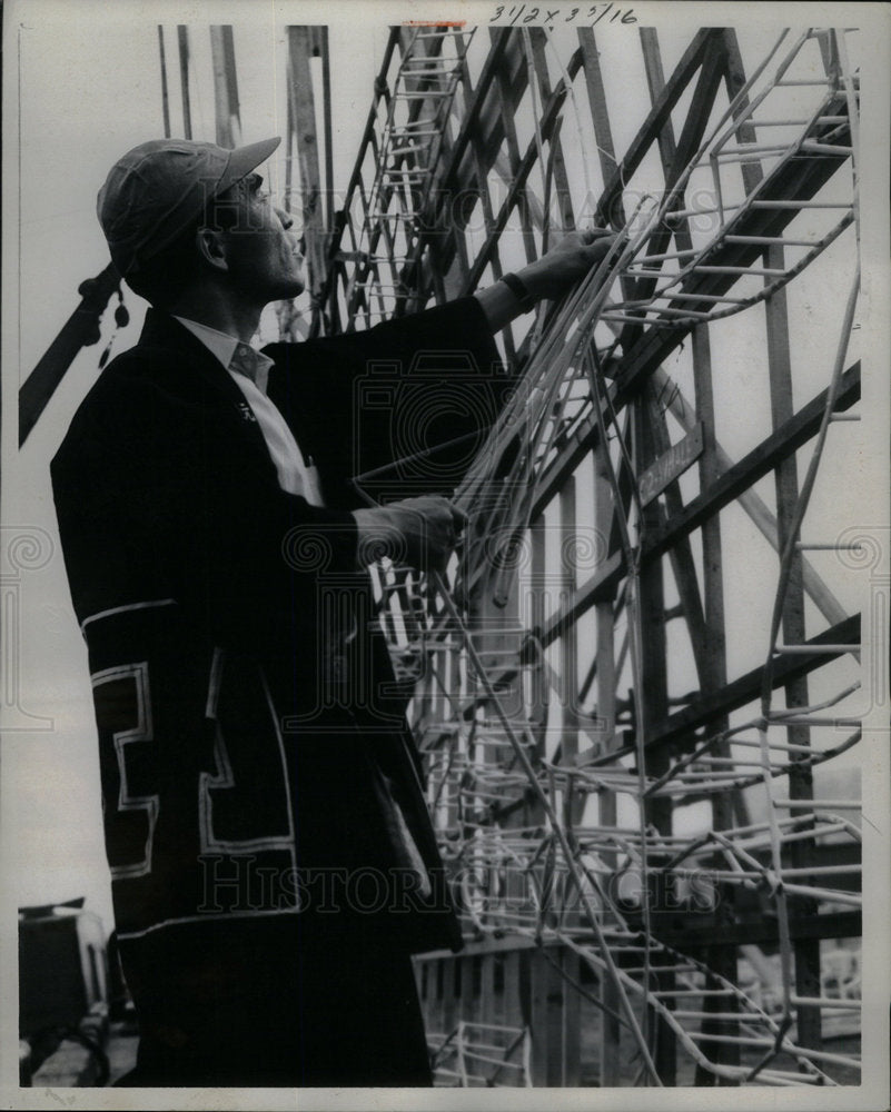 1959 Press Photo Barge Framework/Construction - Historic Images