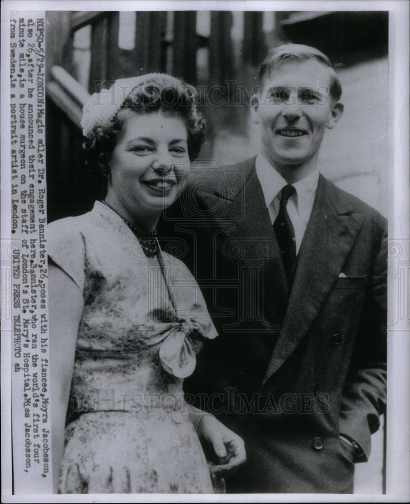 1955 Press Photo Four Minute Mile Bannister - Historic Images