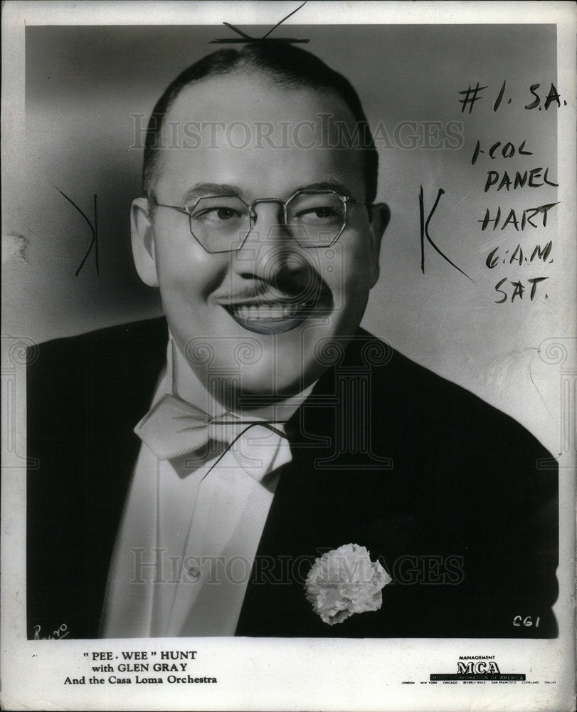 Press Photo Musician &quot;Pee-Wee&quot; Hunt - Historic Images