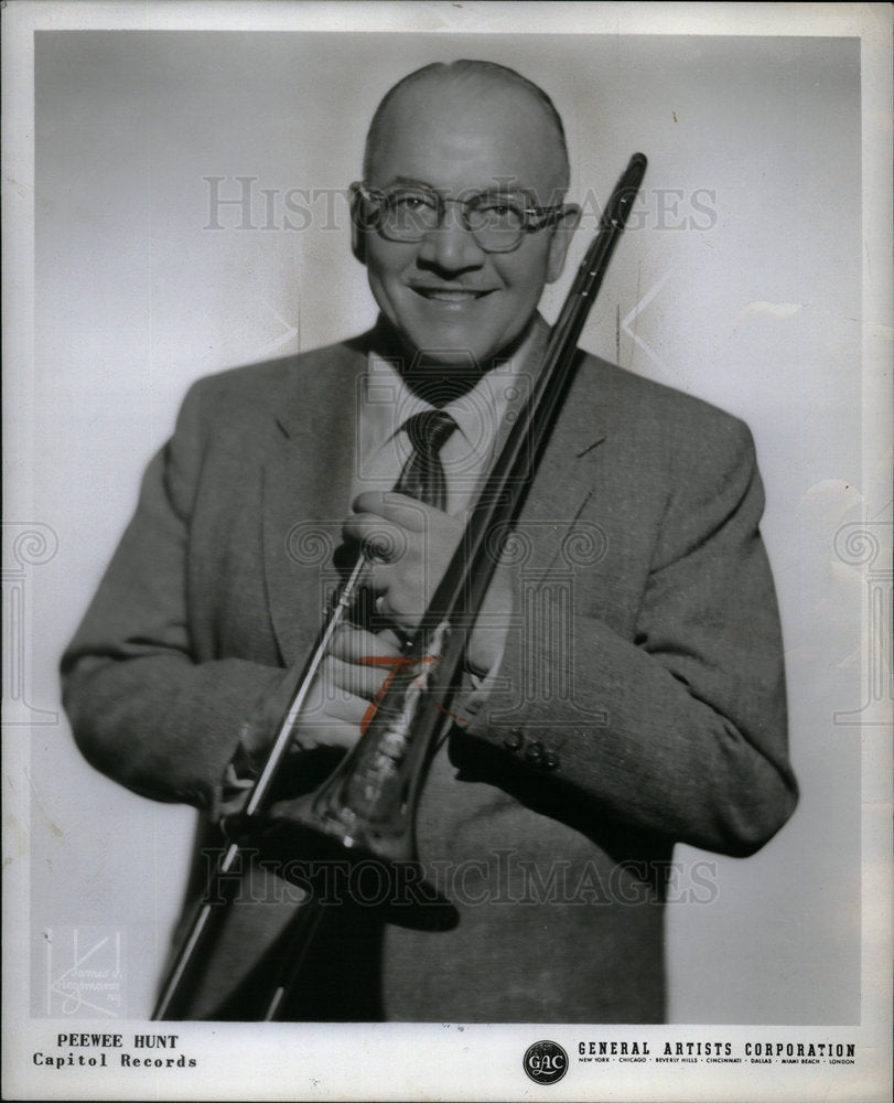 1959 Press Photo Musicain Peewee Hunt - Historic Images